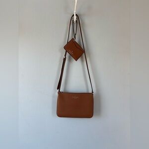 Kate spade brown crossbody spacious mini purse and wallet